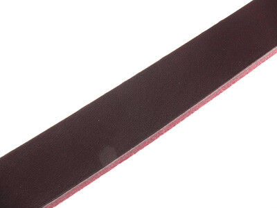 Flat Leather Strap 20x2,5mm, ca 110cm - dark red