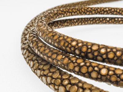Stingray Leather Cord 3mm (Length: 43-45cm) - mostarda