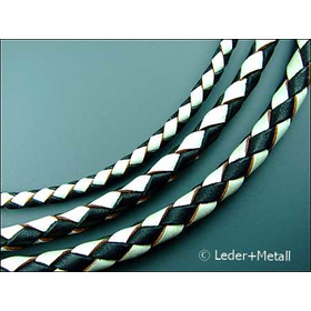 5mm 3-Ply Flat Braided Leather Cord : 350013CO (Multiple Colors)