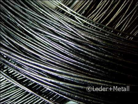 1 Mtr. Round leather cord Ø1,0mm - black