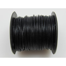 Kangaroo Leather Round Cord Ø1,0mm - black, 2,48 €