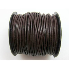 25m Spool Round Leather Cord 1.5mm