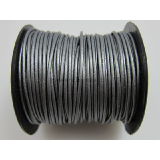 25 Mtr. Round leather cord Ø1,5mm - grey, 15,35 €