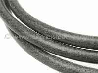 Regaliz leather cord, high quality Ø8,0 x 6,0mm - grey