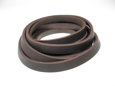 Greased Leather Lace apx. 15x3,8mm - darkbrown