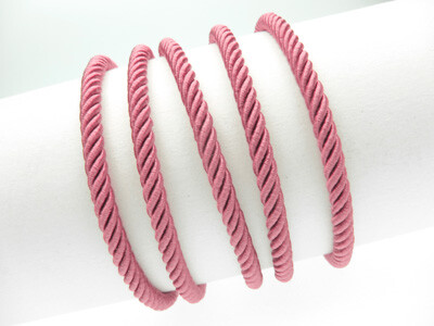 Silk Cord (Natural Silk) aprx. 4mm - antique rose