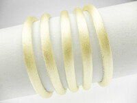 Silk Cord round stitched 5mm - pastel yellow