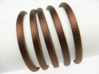 Silk Cord round stitched 5mm - brown