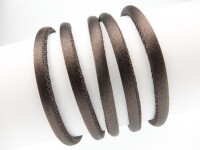 Silk Cord round stitched 5mm - dark brown