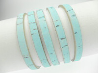 Cork Cord 5x2mm - pastel turquoise