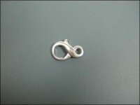Clasp, lobster claw, silver 925, style B, length: 20mm