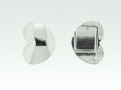 Magnetic Closure Pewter, Heart, 10,0x2,0mm - Silver Plated