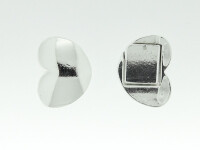 Magnetic Closure Pewter, Heart, 10,0x2,0mm - Silver Plated
