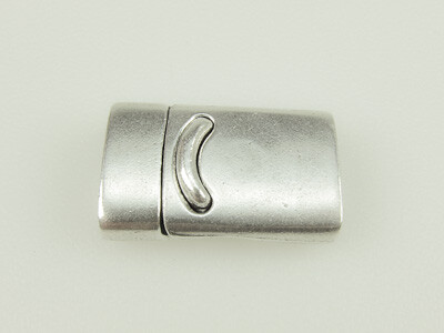 Magnetic Closure Pewter, flat, 14,0x4,0mm - Antique Silver