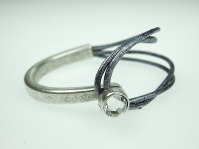 Bangle part with crystal rhinestone