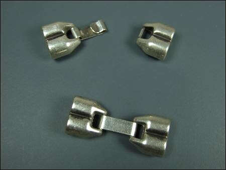 Closure #1, zamak, double hole, inside-Ø 5,0mm