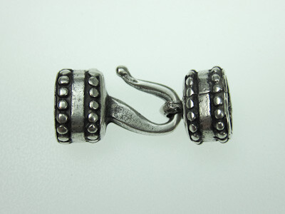 Hook closure zamak, ornament, Regaliz, approx. 10,0x6,0mm