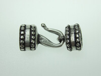 Hook closure zamak, ornament, Regaliz, approx. 10,0x6,0mm