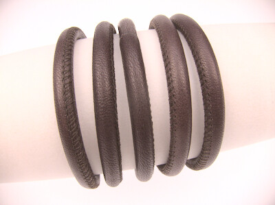 Eco Cord® Organic Nappa leather round stitched Ø5.0mm - castagno