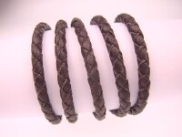 Eco Cord® Organic Nappa round braided, very soft Ø4.0mm - castagno