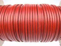 Flat leather lace 3.0 x 1.5mm - red