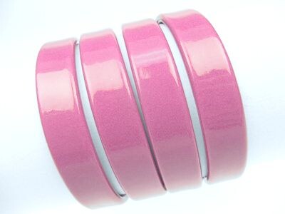 Recycled Leather aprx 5x2mm - light pink (glossy)