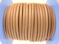 Round leather cord, high quality Ø4.0mm - natural