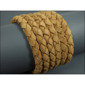 Round Braided Suede Cord 5mm