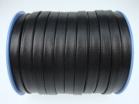 Recycled Leather folded aprx. 7.0mm x 1.5mm - black
