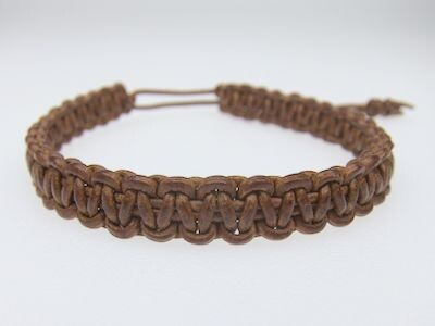 Bracelet made of kangaroo leather - cognac