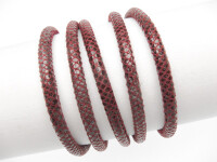 Leather "Vintage Lizard" round stitched 5.0mm  - marsala