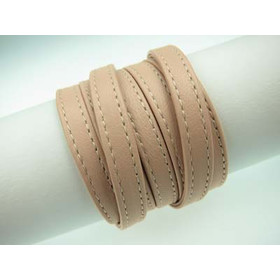 Flat Leather Cord - Beige