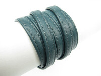 Nappa lace double stitched 7,0 x 2,0mm - petrol