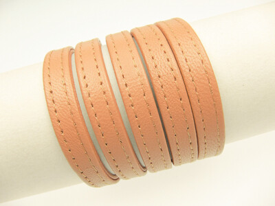 Nappa lace double stitched 7,0 x 2,0mm - apricot
