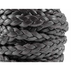 Gaucho Goods (72) Flat Leather Laces Braided Cord (3mm) 1 Pack / Black