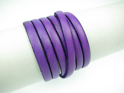 Flat leather lace Ø10,0 x 2,0mm - purple